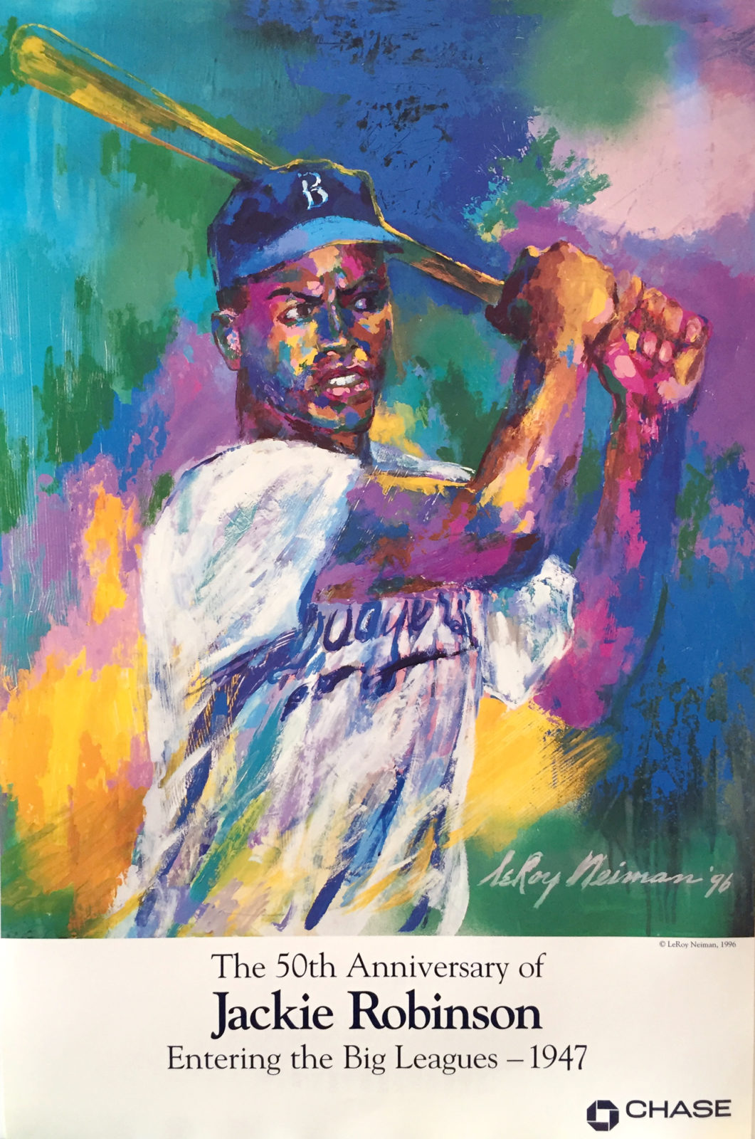 Jackie Robinson Entering the Big Leagues, 1947- 50th Anniversary – LeRoy  Neiman