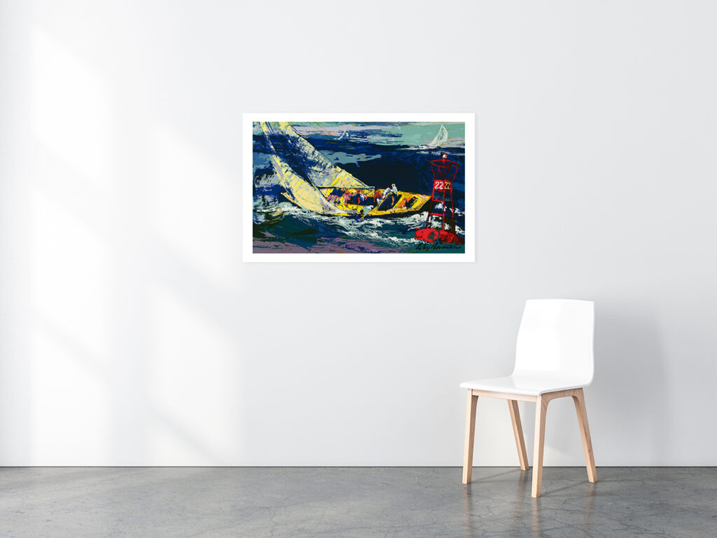 Americas Cup Sailing print in situ