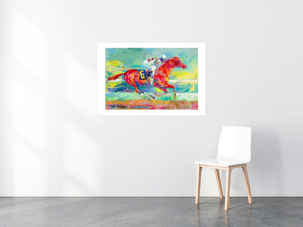 Funny Cide print in situ