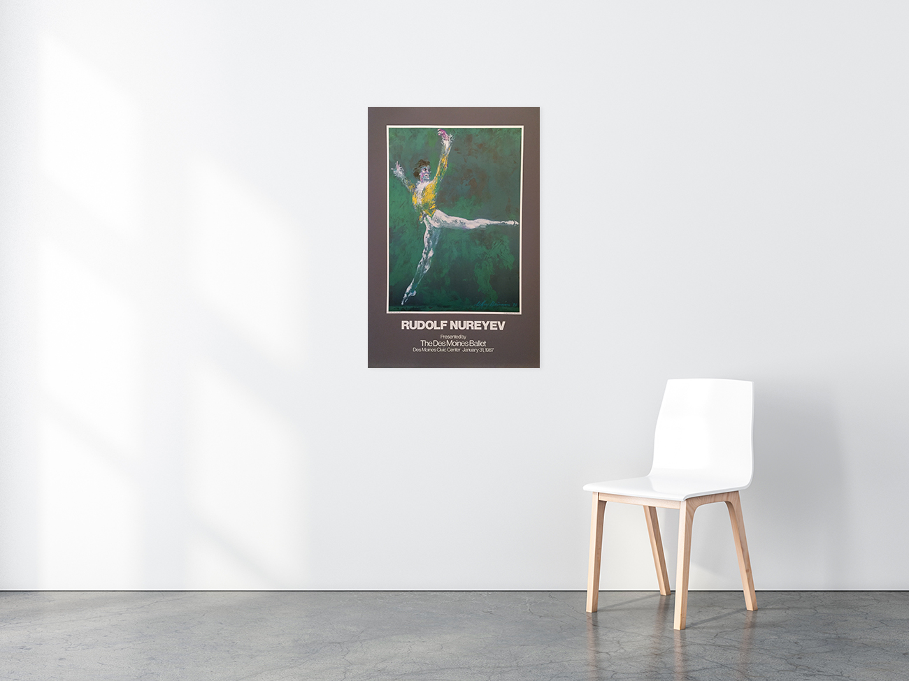 Rudolf Nureyev poster in situ
