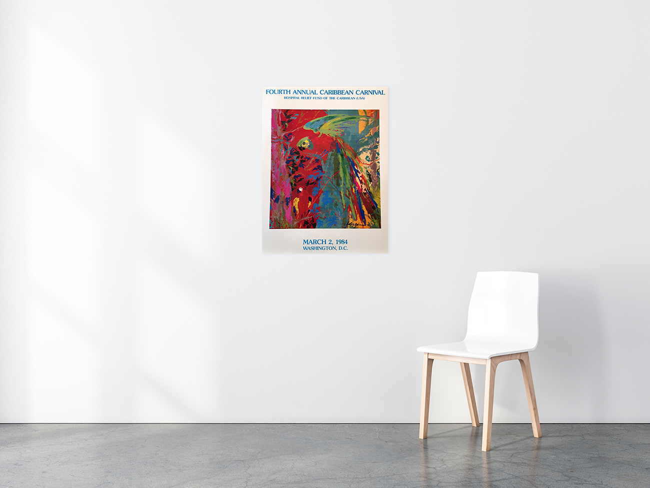 Fourth Annual Caribbean Carnival poster in situ