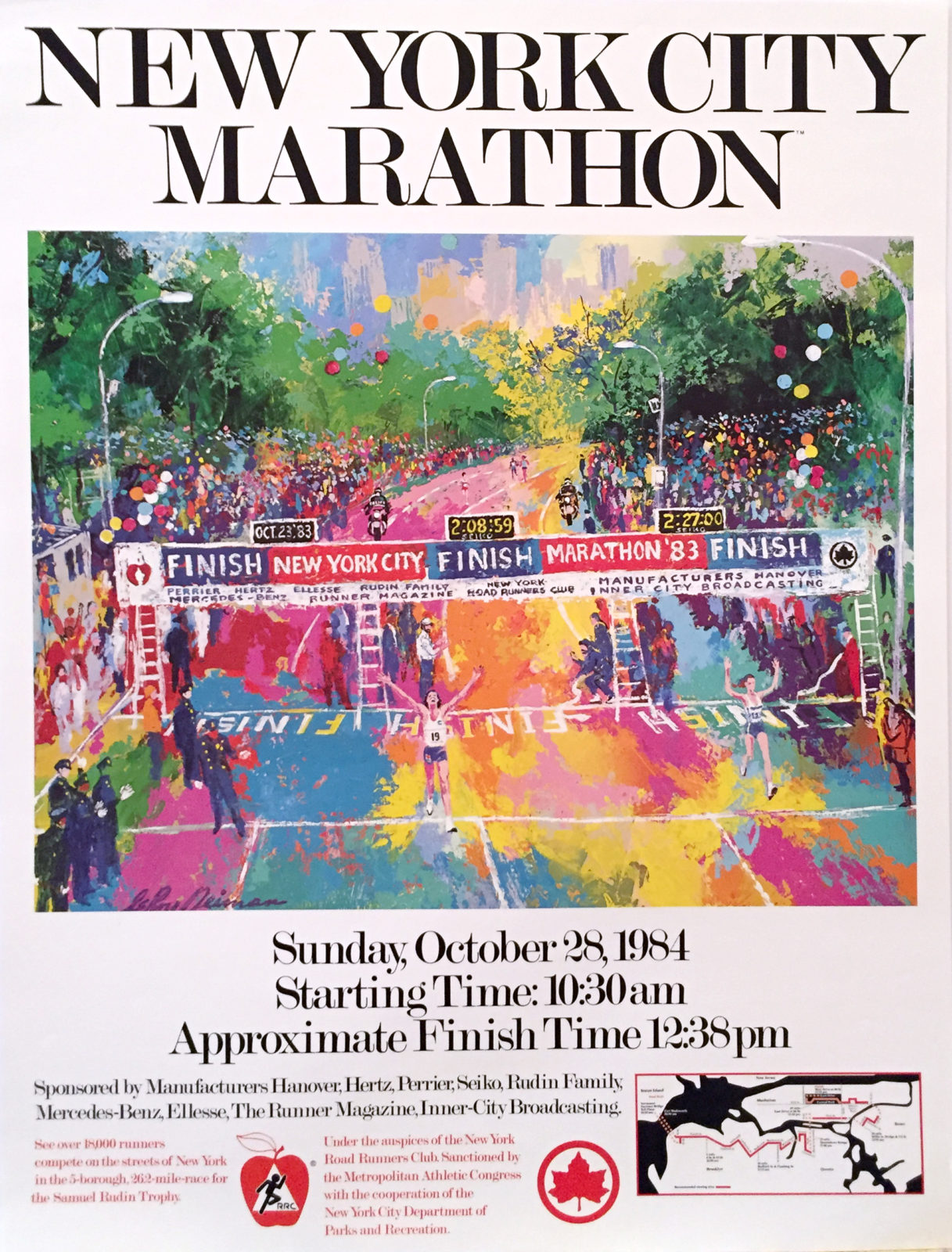 New York City Marathon 1984 poster