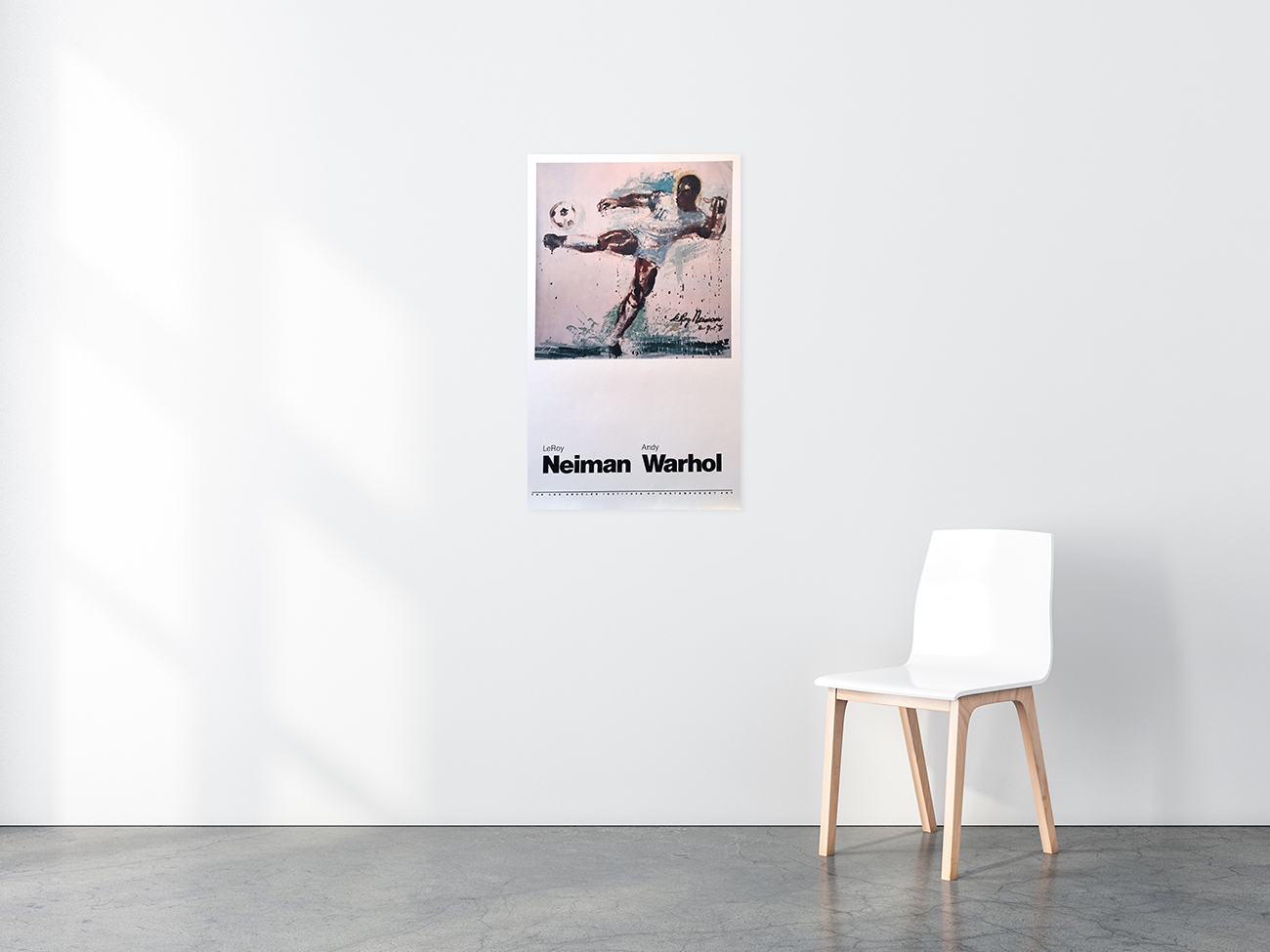 Pele by LeRoy Neiman and Andy Warhol print in situ