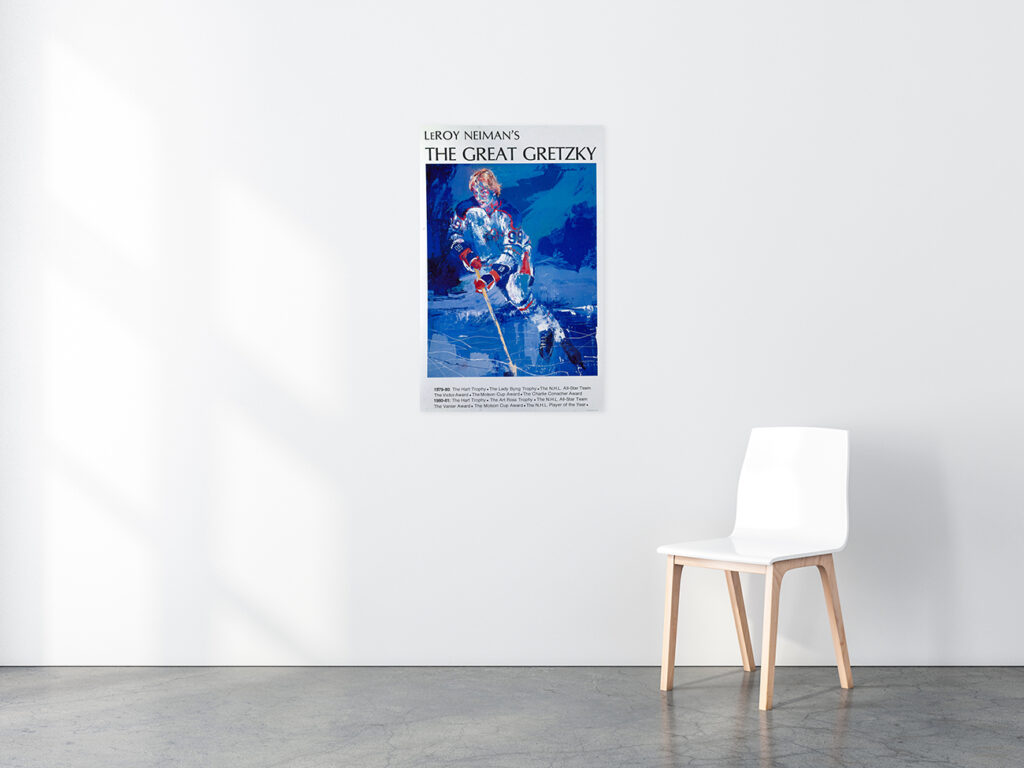 The Great Gretzky Hockey poster in situ