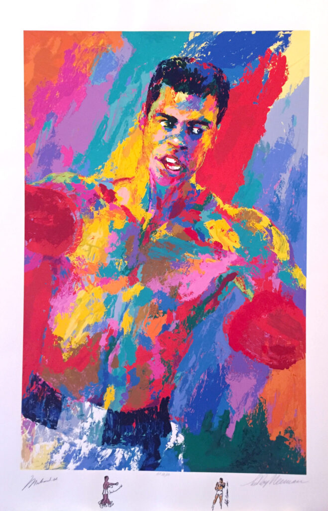 Muhammad Ali print signed by Muhammad Ali and LeRoy Neiman