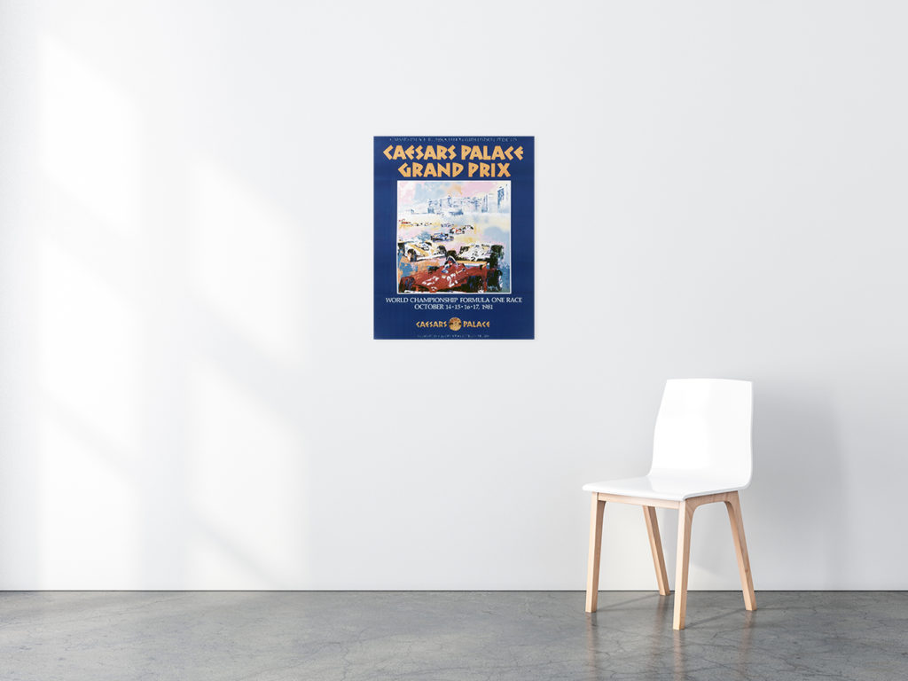 Cesar's Palace Grand Prix poster in situ