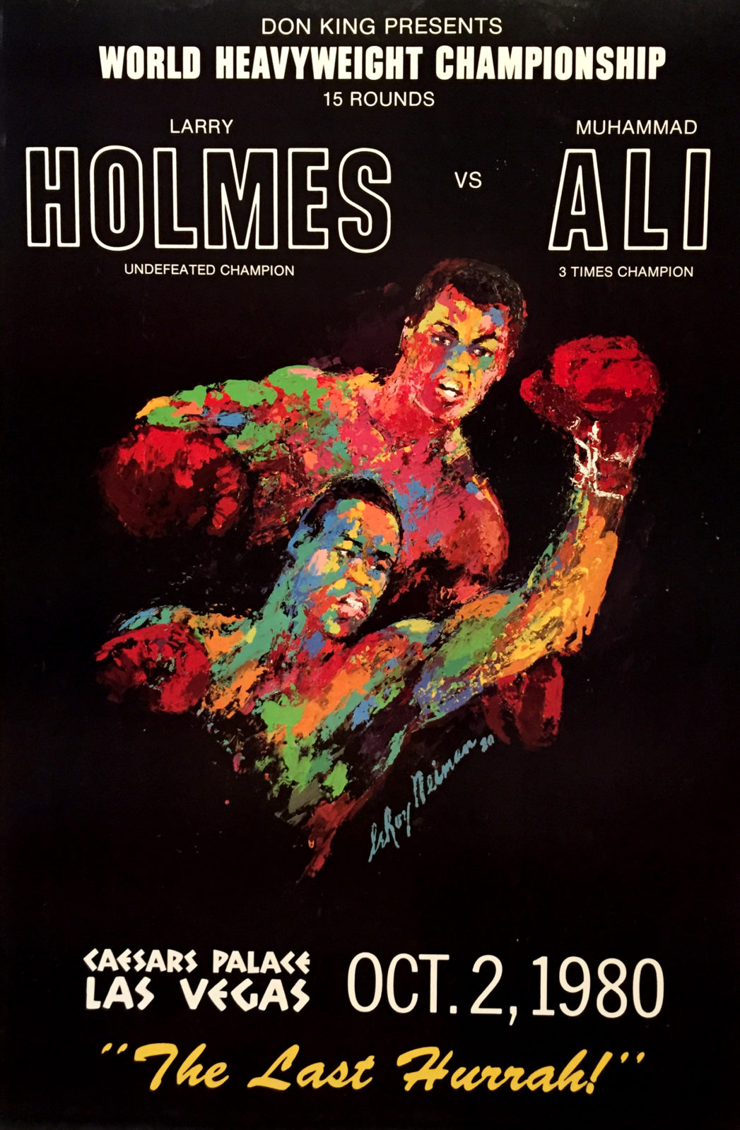 Holmes vs. Ali 1980 Boxing poster