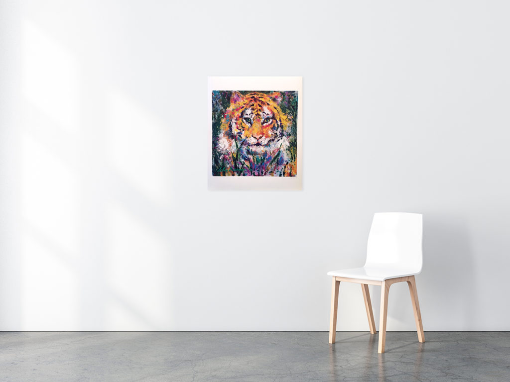 Portrait of a Tiger poster in situ