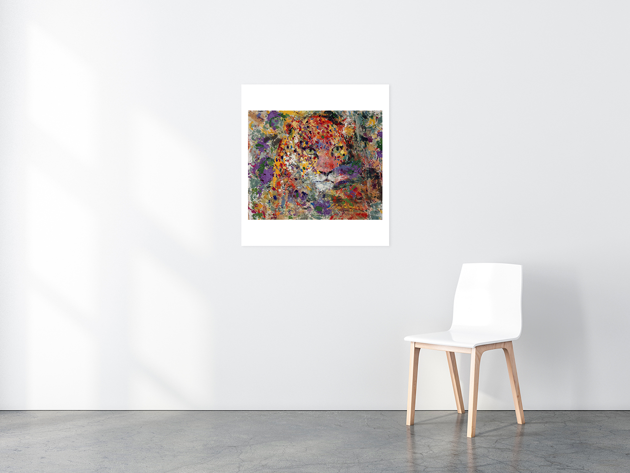Portrait of a Leopard poster in situ