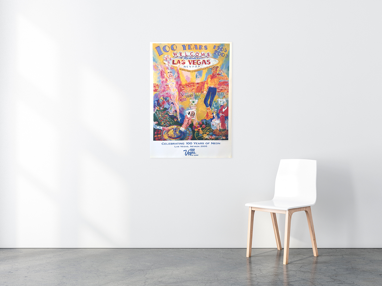 100 Years of Neon poster in situ