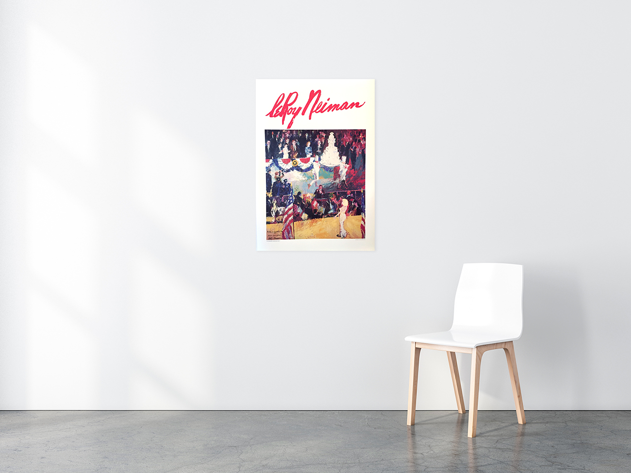 The President's Birthday poster in situ