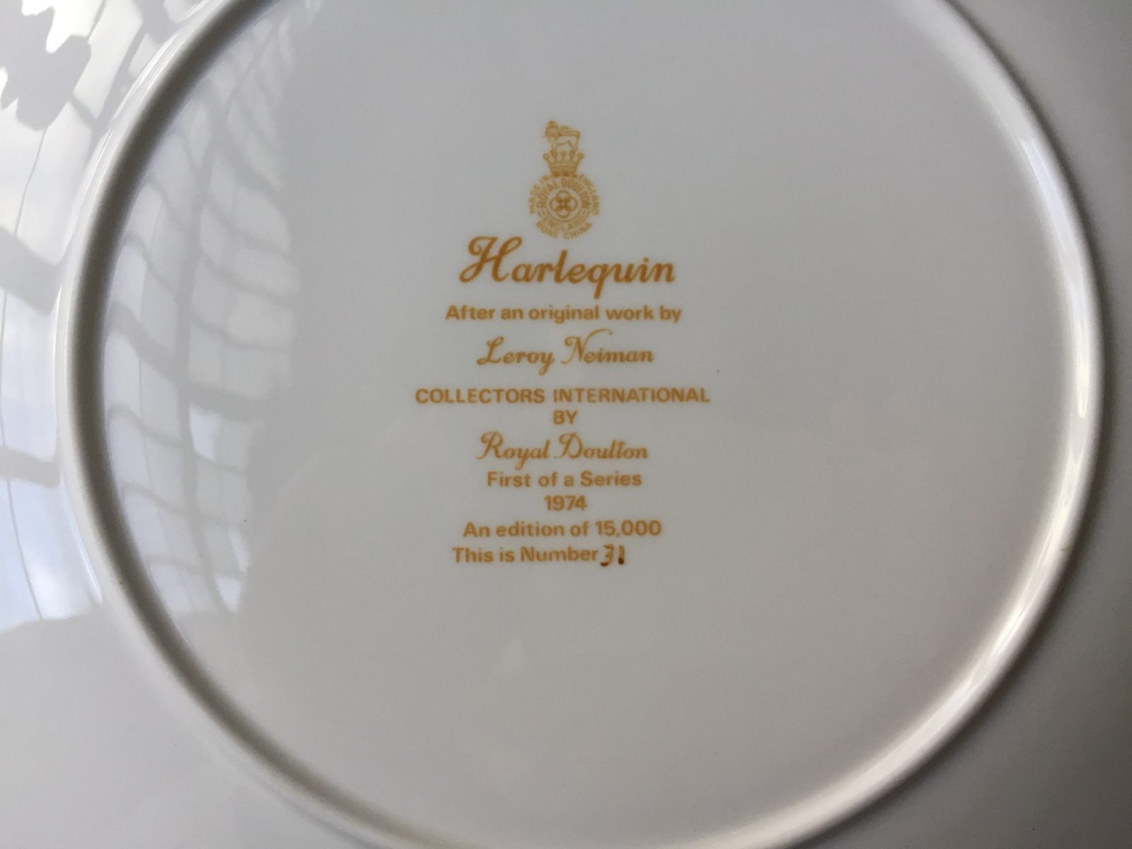 Harlequin plate detail (Back)