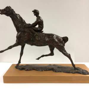 Pulling Up (Horse and Jockey) sculpture