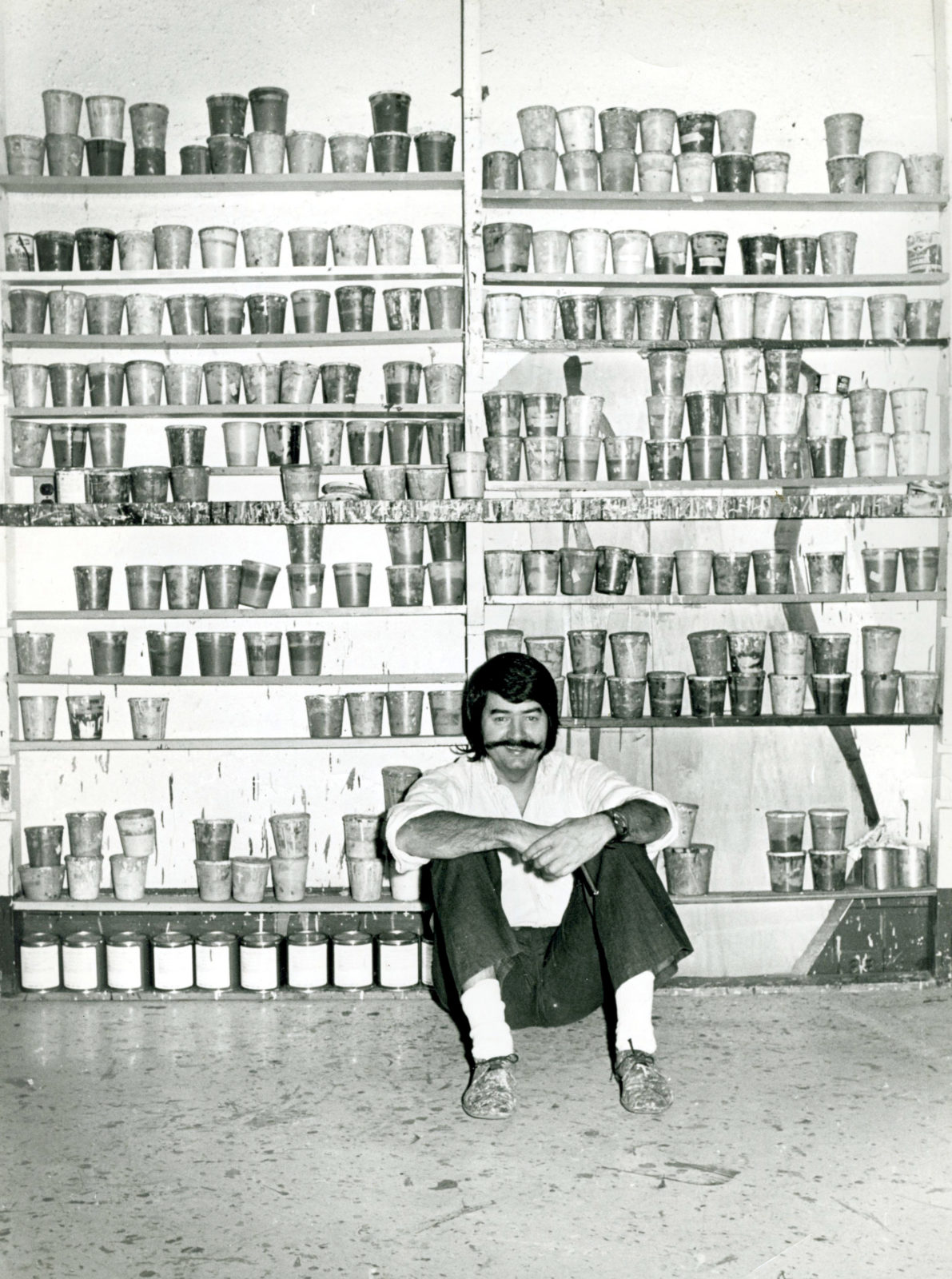 LeRoy Neiman in his studio in 1972