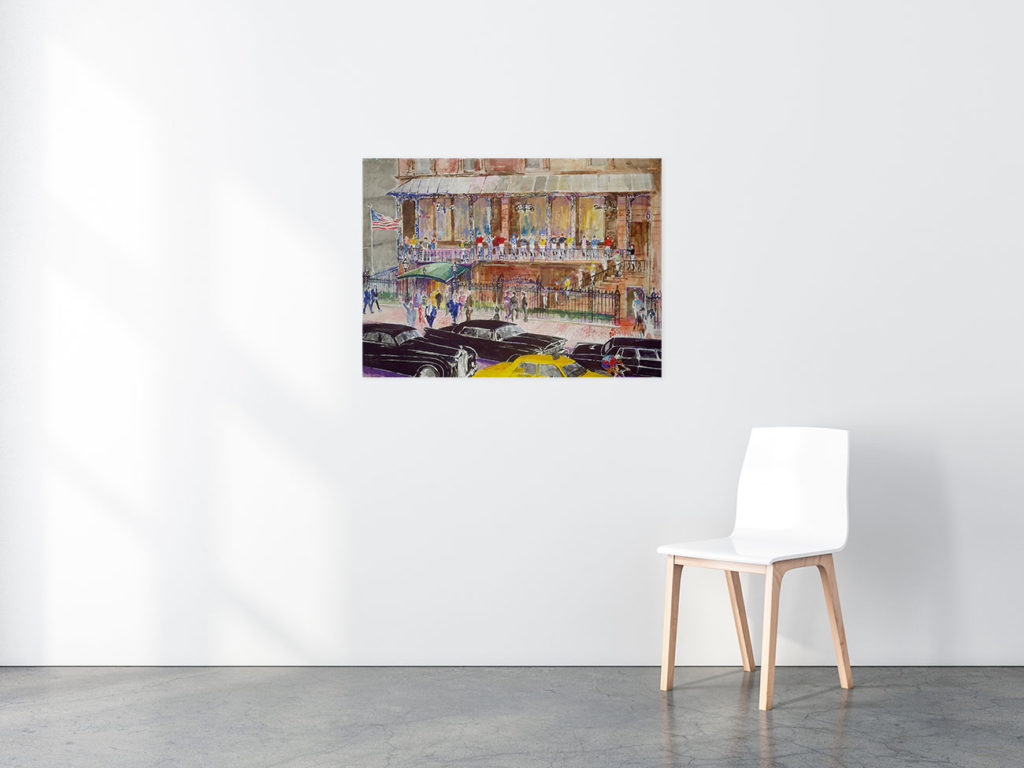 '21' Club, 1990 print in situ