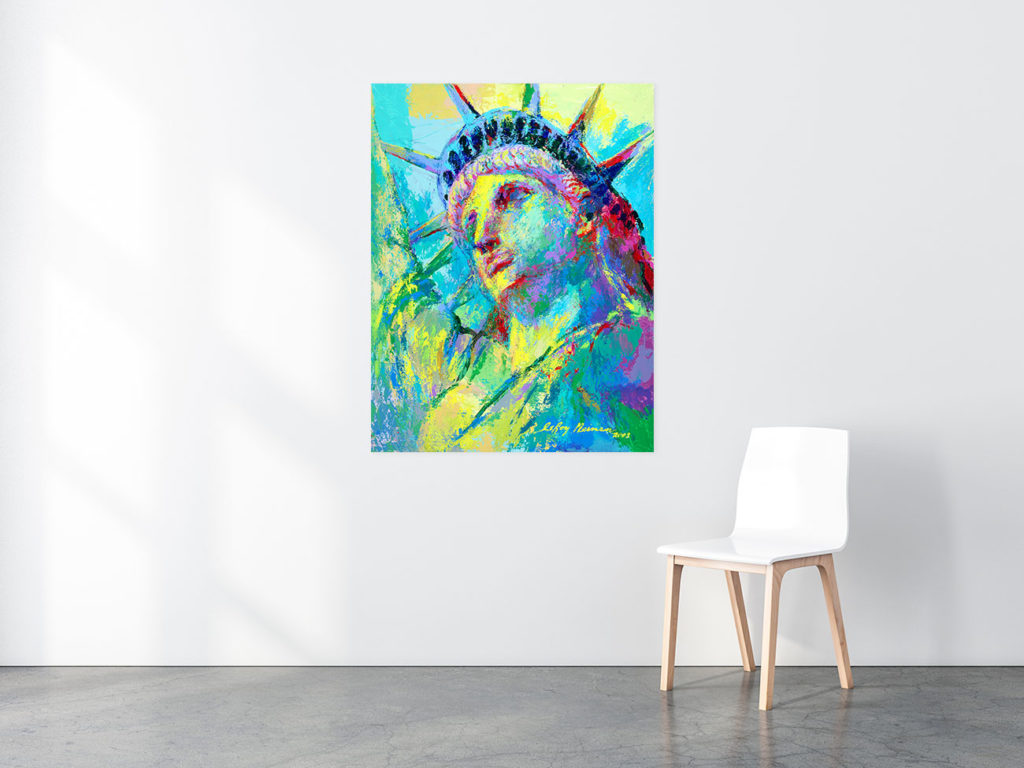 Portrait of Liberty print in situ