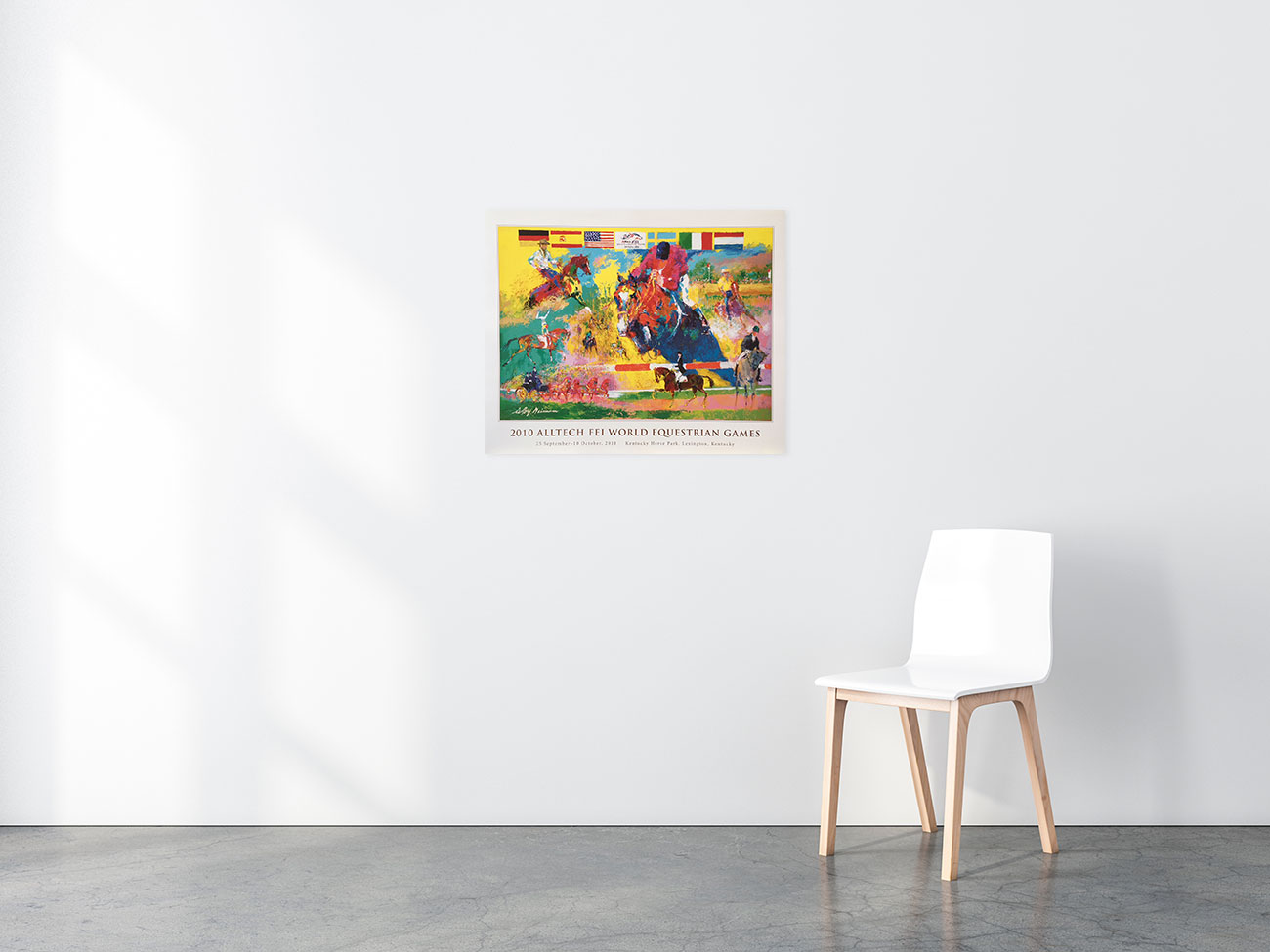 World Equestrian Games poster in situ