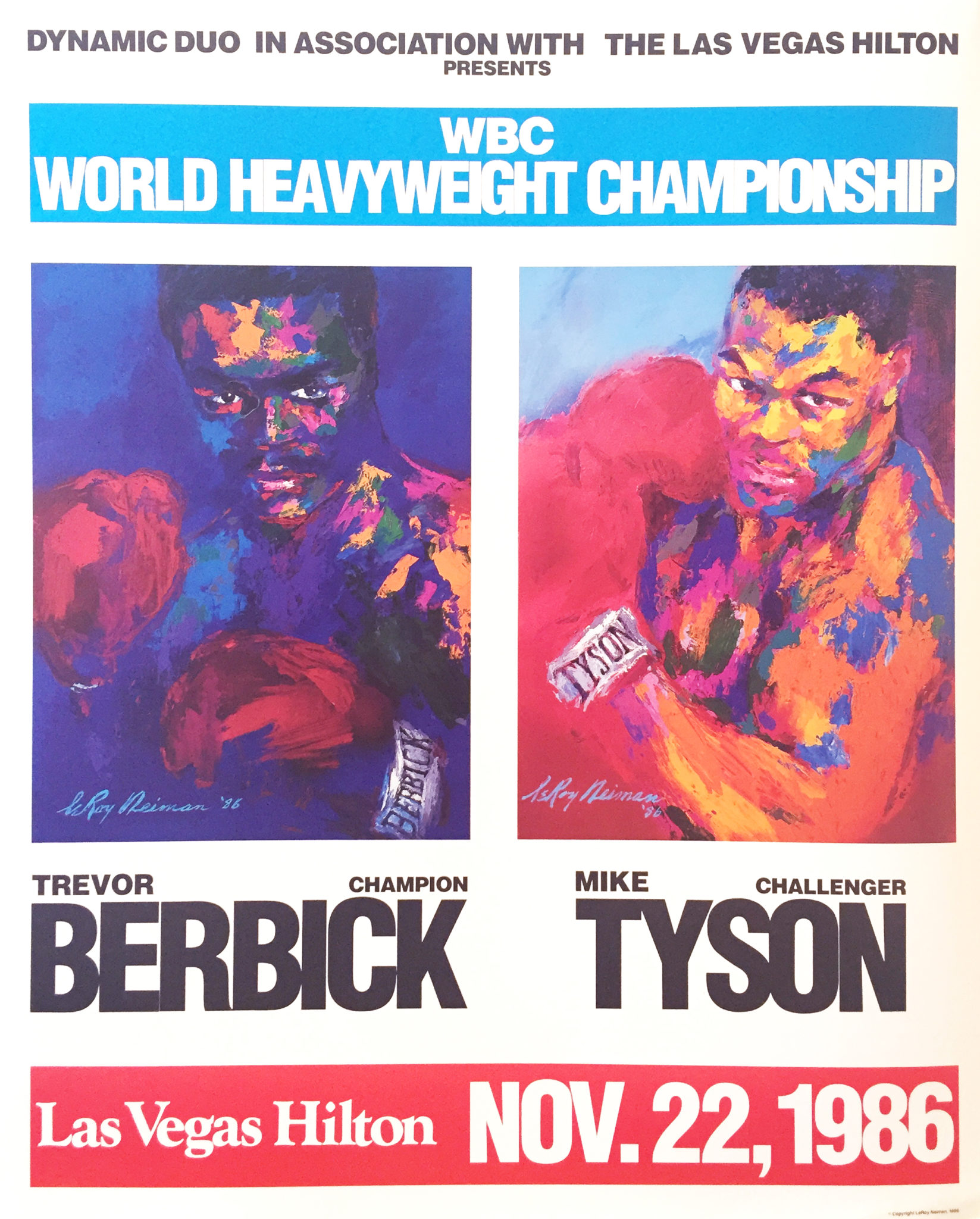 ボクシング ポスター〜タイソン/ロペス/ゴンサレス他 Boxing Poster Tyson vs Berbick – LeRoy Neiman